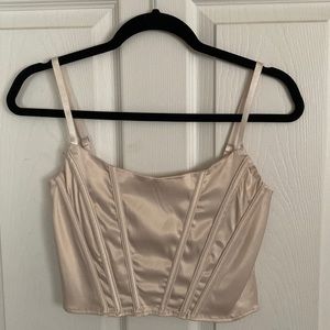 Champagne color corset crop top from Windsor store size small worn once